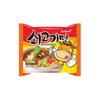 SamYang, Sogokimyun Instant Beef Flavour Noodle Soup, 120gr